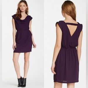 Adelyn Rae dress with pockets purple cowl neck sleeveless size medium